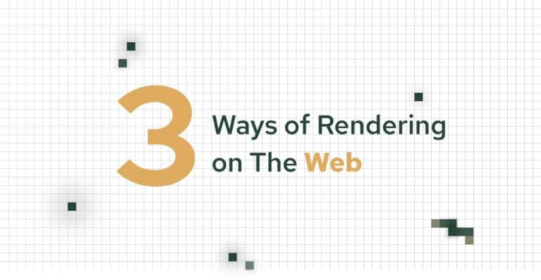 tekstillustrasjon 3 ways of rendering on the web