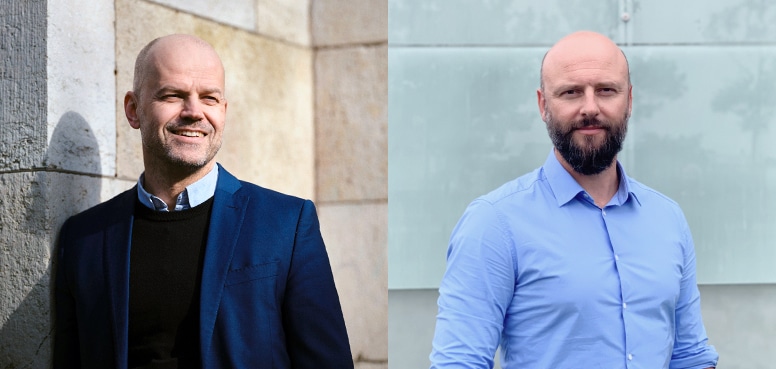 From the left: Jon-Gunnar Aasen (Computas Danmark), Frederik Brøns (SharkCell).